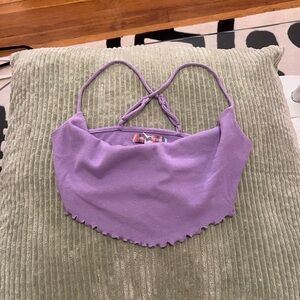 Urban Outfitters Lavender Cowl Neck Crop Top